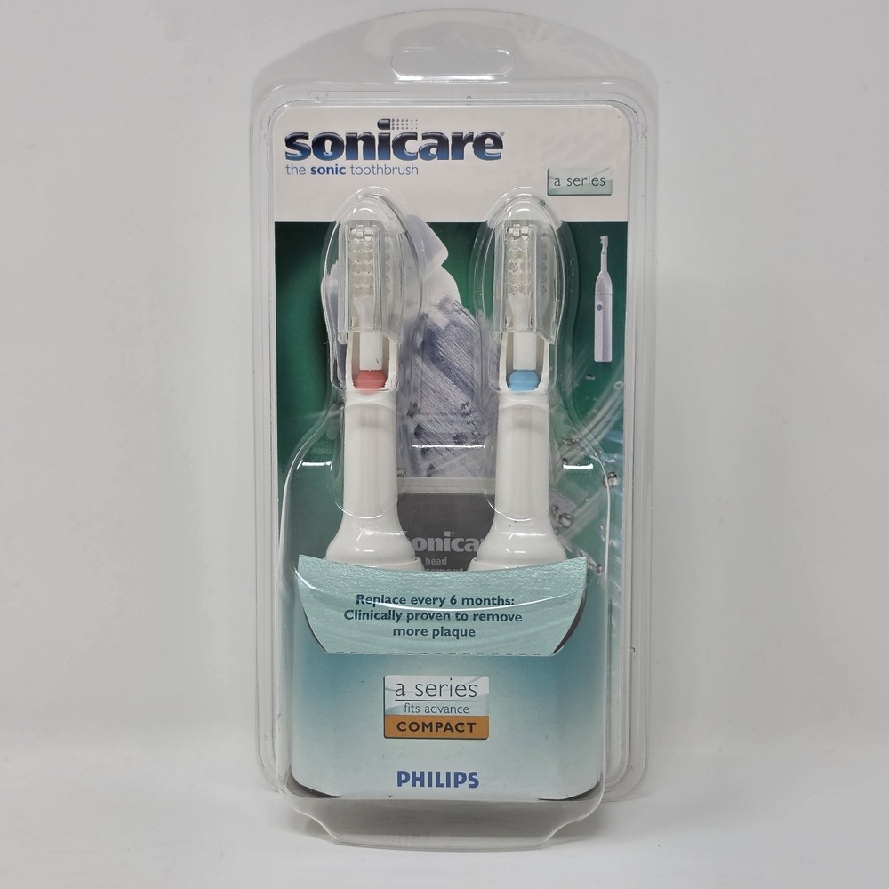 Phillips Sonicare A Series Advance Compact Replacement Toothbrush Heads 2 Pack